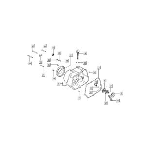 Carter droit Kymco Nexxon 4 temps gris foncé