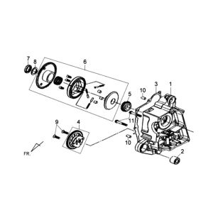 Pompe à huile demi-droite du carter Sym Tonik