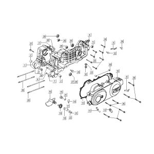 kick de carter moteur Kymco Sento 4 temps Noir