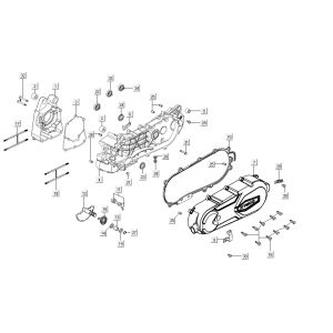 moitiés de carter AGILITY 16+ 4T 125 Matte Metallic Light Blue