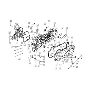 Moitiés de carter moteur Kymco New Dink 4 temps or