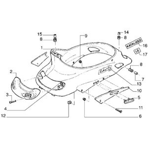 Porte-bagages Piaggio Liberty 4 temps jusqu'à 2005