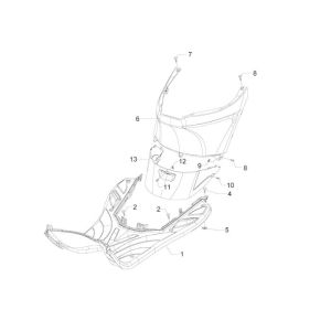 Marchepied Piaggio Zip 2000 2 temps AC