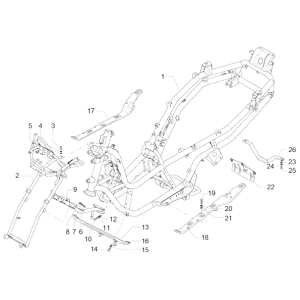 Châssis/cadre Piaggio MP3 500 LT Sport 2014-2016