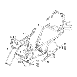 Châssis/cadre Piaggio MP3 300LT Sport 2009-2014