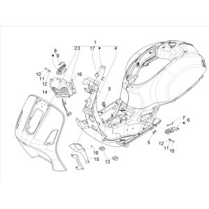 Châssis Vespa GTS 125 4 temps IE ABS Euro4 2016-2018