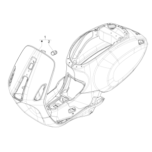 Châssis/Châssis Vespa Sprint 4 temps 3V (injection euro4 IGET) Jaune mat 974/A