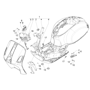 Châssis/châssis Vespa GTS 125 4T E5 ABS 2021 (EMEA)