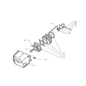 Piston de cylindre Yamaha Jog-R AC 2 temps