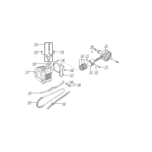 Cylindre vilebrequin Kymco VP50i injection euro4 tecno argent