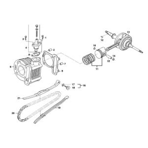 Cylindre vilebrequin Rover Fun 4 temps