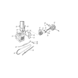 Cylindre - Vilebrequin Kymco Like de 2018