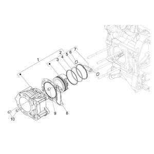 Cylindre à piston GTS 125 IE