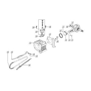 Cylindre 2 Kymco Super 8 Street 4 temps bleu