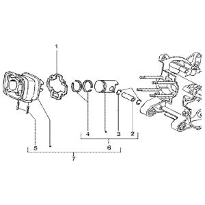 Cylindre et piston Gilera Runner 180cc FXR 2 temps