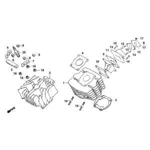 Cylindre Honda MB/MT/MTX 50