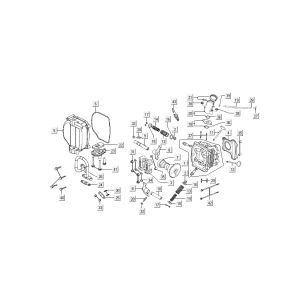 Accessoires pour cylindres Kymco Super 8 4 temps (2007-2009) Bleu jaune