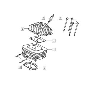 Cylindre Kymco ZX 2t ac argent-orange