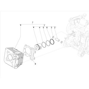 Cylindre Vespa Primavera 4 temps 3V (injection Euro5 IGET)