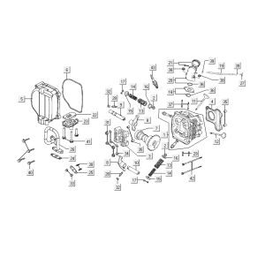pièces de cylindre Kymco Agility RS 4 temps blanc 11