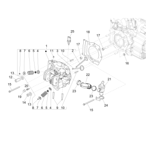 Culasse/groupe soupapes carter MP3 500 LT Sport 2014-2016