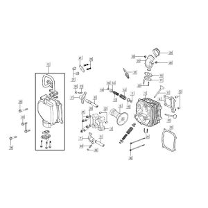 culasse AGILITY 16+ 4T 125 Argent Métallique Mat