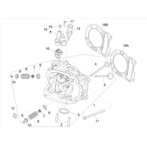 Culasse Vespa GTS 300 HPE 4T 4V IE ABS E4 2019 (EMEA)