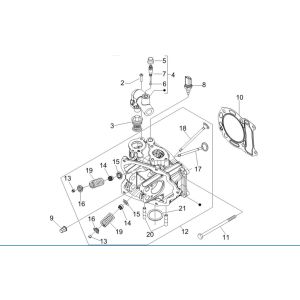 Culasse et groupe de soupapes Vespa GTV 250 4T 4V IE