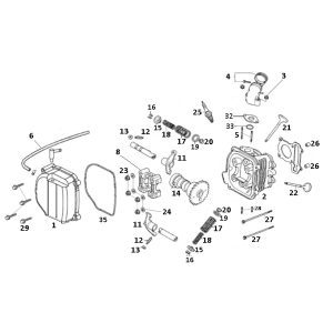 Culasse GY6 10/12 pouces (EURO 4 ; après 2018)-Cilinderkop GY6 10 / 12 inch (EURO 4 na 2018) l tm n