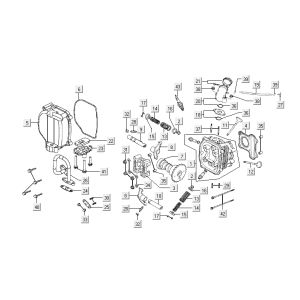 Culasse Kymco Agility 10' 4 temps gris foncé