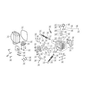 Culasse Kymco City 16' 4 temps blanc