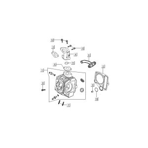 Cilinderkop Kymco Nexxon 50 4-takt donkergrijs