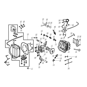 Culasse Kymco VP50i injection euro4 tecno argent
