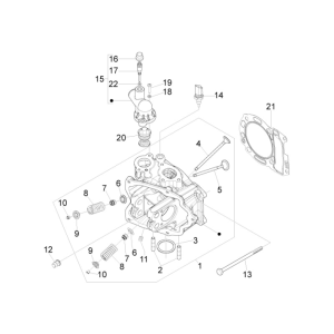 Culasse Piaggio MP3 300LT Sport 2009-2014