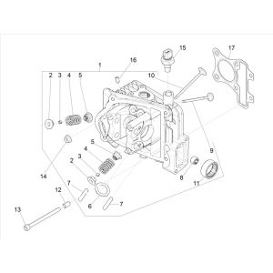Culasse Vespa Primavera 4 temps 3V (injection Euro5 IGET)