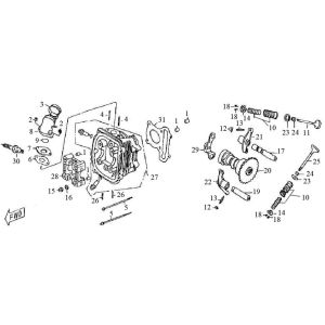 Cilinderkop Turbho RG50 125