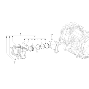Cylindre Piaggio Medley 125 ABS E5 2021-2022 (EMEA)