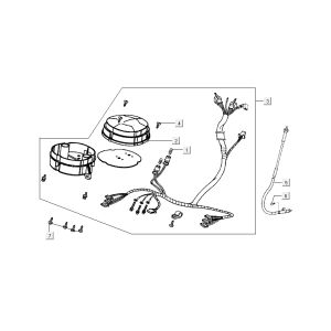 câble de comptoir de cockpit Kymco Sento 4 temps Noir