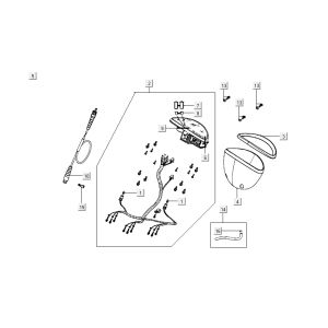 comptoir de cockpit Kymco Grand Dink 2 temps Silver