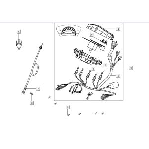câble de comptoir de cockpit Kymco Agility RS 4 temps rouge