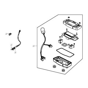 Cockpit - comptoir - câble Kymco K-Pipe 4 temps Gloss Black