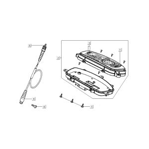 Cockpit - Teller Kymco New Dink 4 temps or