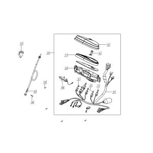 Cockpit - Câble compteur Kymco Like 4 temps tecno argent comme T T 2015