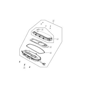 Cockpit Kymco G-Dink 2 temps gris foncé