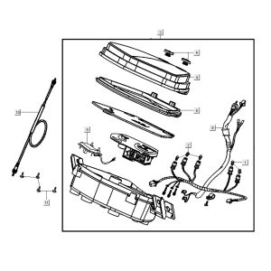 Cockpit Kymco Super 8 Street 4 temps bleu