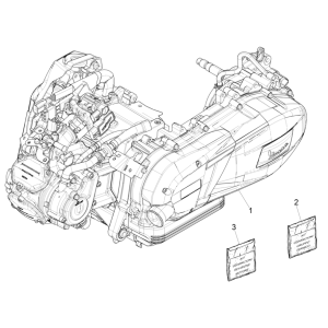 Moteur complet : Vespa GTS 125 4T E5 ABS 2021 (EMEA)