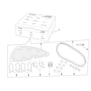 Kit complet d'usure et d'entretien Piaggio MP3 500 LT Business 2014-2016