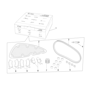 Kit complet d'usure et d'entretien MP3 500 LT Sport 2014-2016