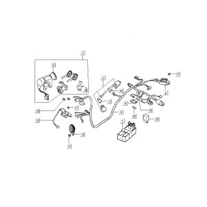 Commutateur d'allumage - elektra Kymco People 2 temps bleu