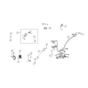 Commutateur d'allumage - Faisceau de câblage Kymco Like 4 temps tecno silver comme T T 2015